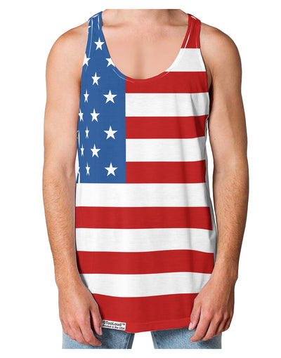 TooLoud USA Flag AOP Loose Tank Top Single Side All Over Print-Loose Tank Top-TooLoud-White-Small-Davson Sales