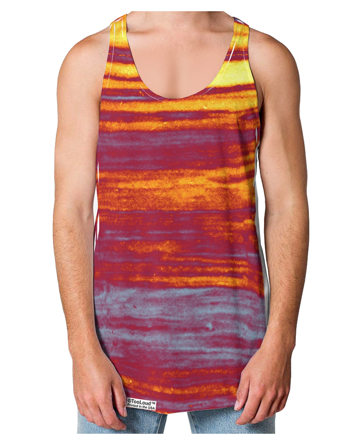Ocean Sunset Abstract Loose Tank Top Single Side All Over Print by-Loose Tank Top-TooLoud-White-Small-Davson Sales