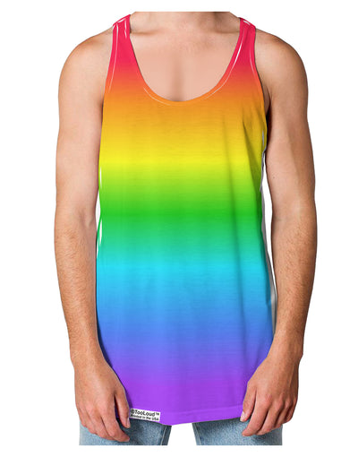 Horizontal Rainbow Gradient Loose Tank Top Single Side All Over Print by-Loose Tank Top-TooLoud-White-Small-Davson Sales