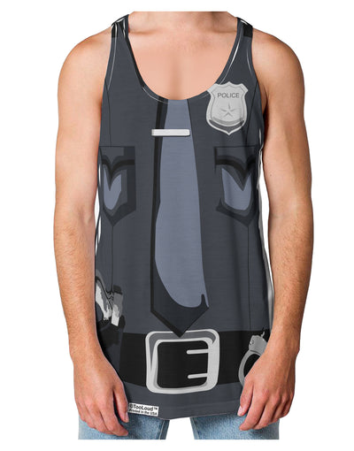 Police Costume AOP Loose Tank Top Single Side All Over Print-Loose Tank Top-TooLoud-White-Small-Davson Sales