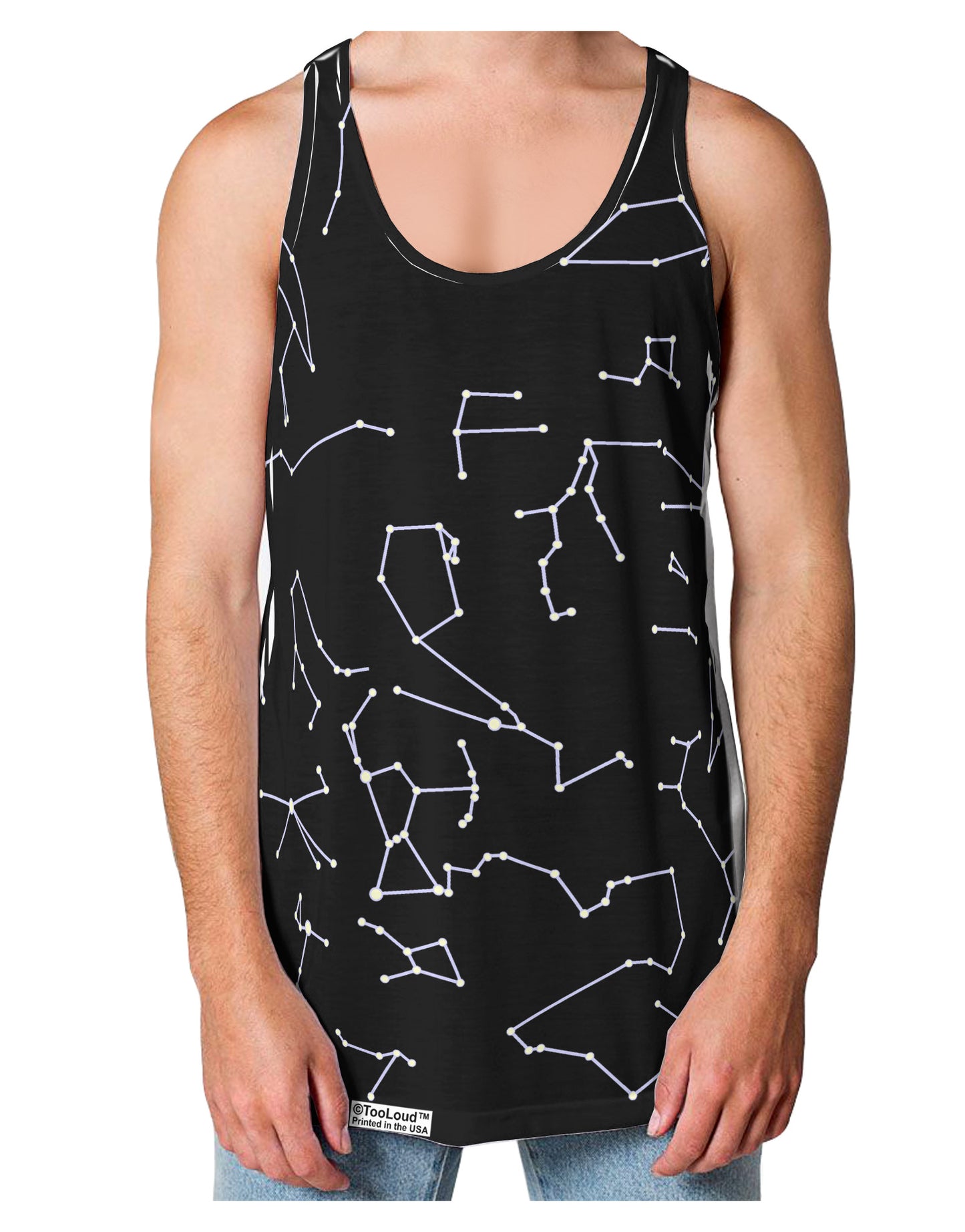 Constellations Black All Over Loose Tank Top Single Side All Over Print-Loose Tank Top-TooLoud-White-Small-Davson Sales