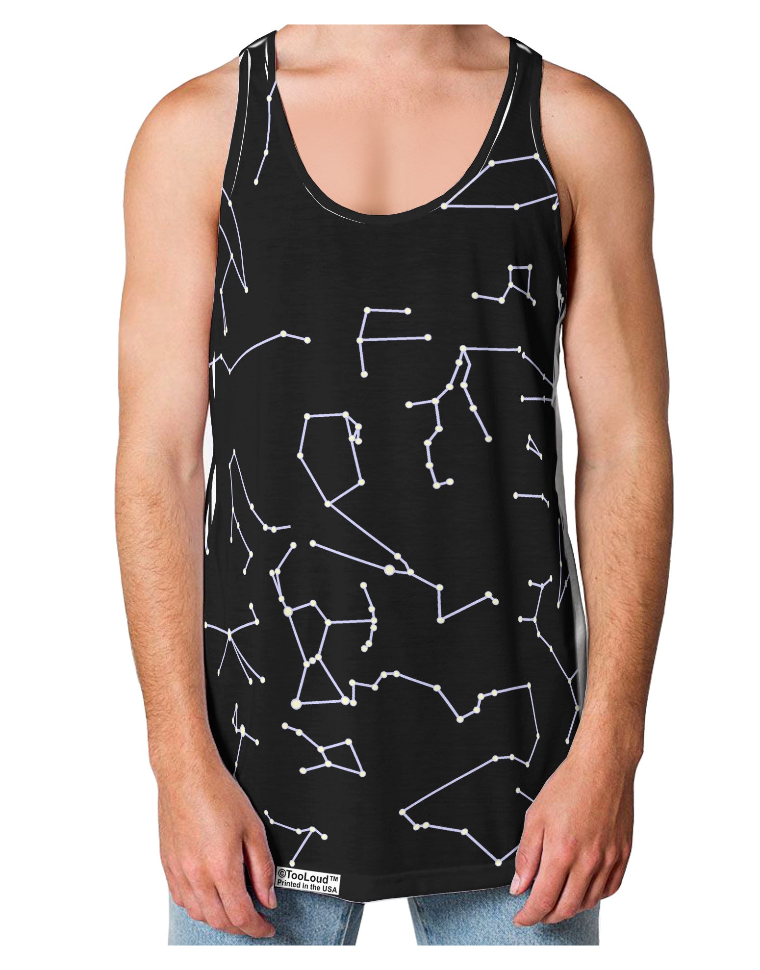 Constellations Black All Over Loose Tank Top Single Side All Over Print-Loose Tank Top-TooLoud-White-Small-Davson Sales