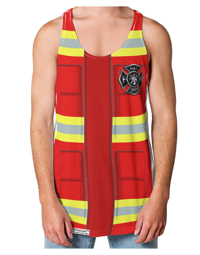 Firefighter Red AOP Loose Tank Top Single Side All Over Print-Loose Tank Top-TooLoud-White-Small-Davson Sales