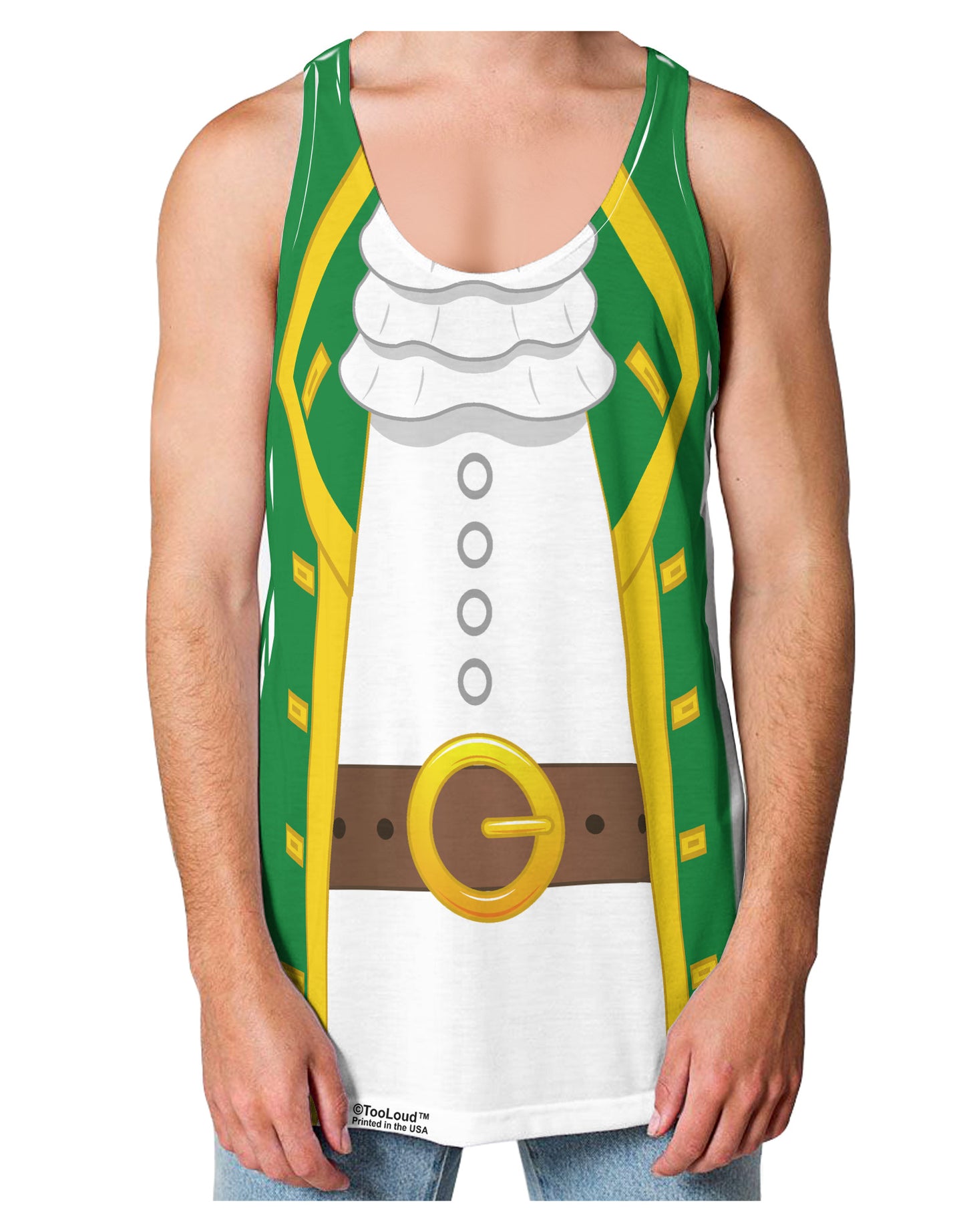 Pirate Captain Costume - Green Loose Tank Top Single Side All Over Print-Loose Tank Top-TooLoud-White-Small-Davson Sales