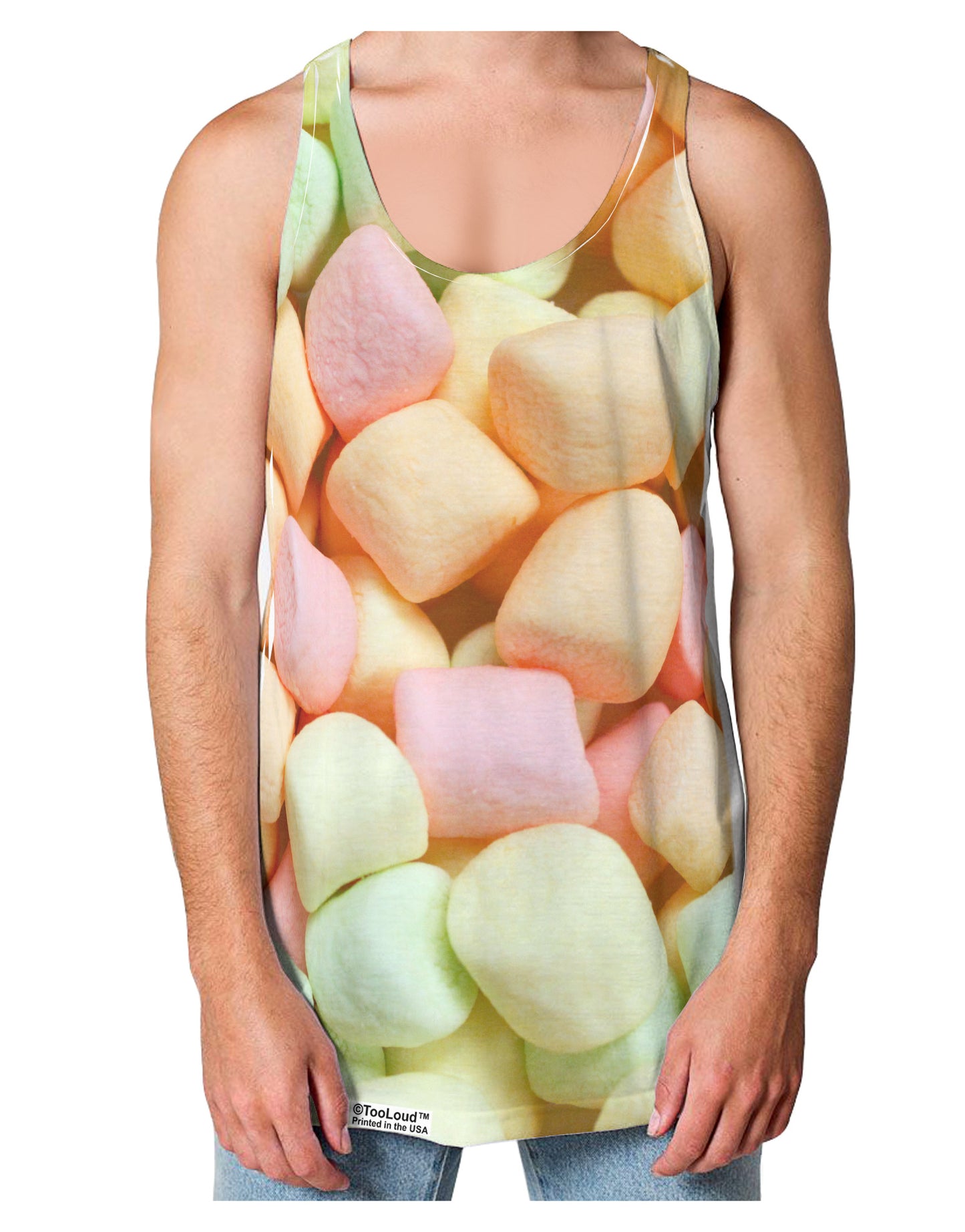 Marshmallows All Over Loose Tank Top Single Side All Over Print-Loose Tank Top-TooLoud-White-Small-Davson Sales