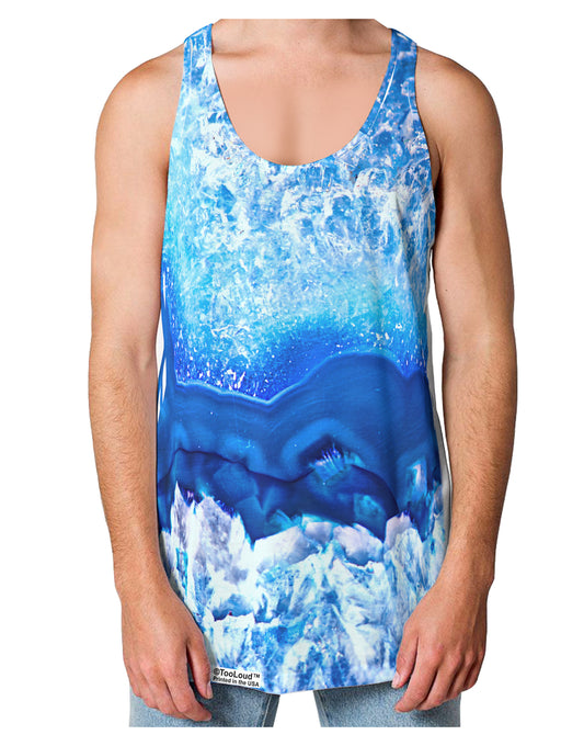 Blue Agate Geode Print Loose Tank Top Single Side All Over Print-Loose Tank Top-TooLoud-White-Small-Davson Sales