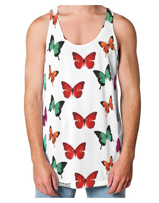 Pretty Butterflies AOP Loose Tank Top Single Side All Over Print-Loose Tank Top-TooLoud-White-Small-Davson Sales