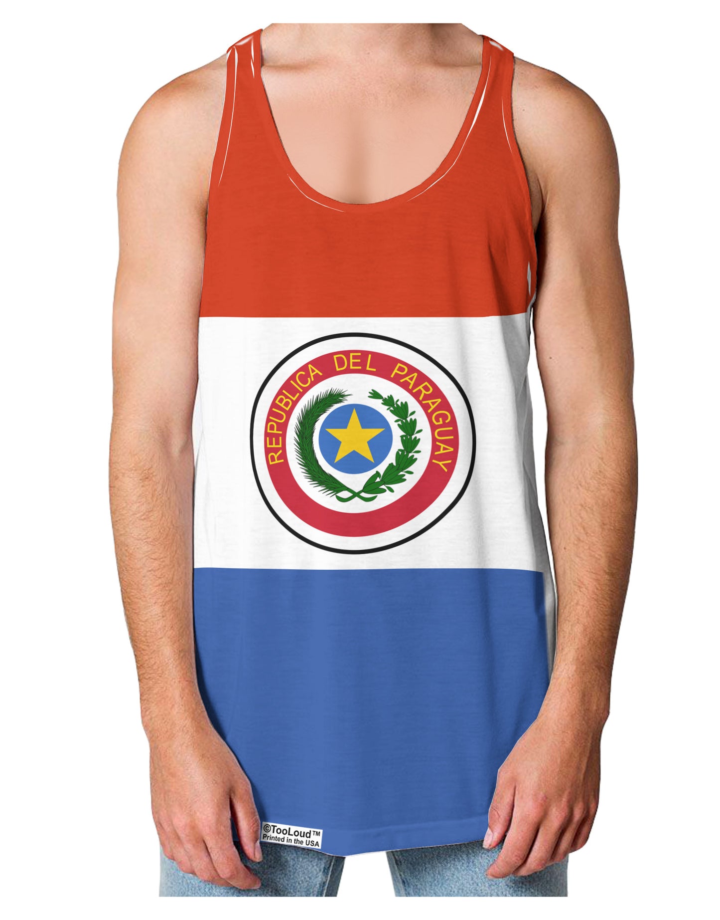 Paraguay Flag AOP Loose Tank Top Single Side All Over Print-Loose Tank Top-TooLoud-White-Small-Davson Sales