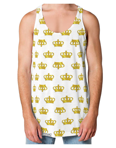 Gold Crowns AOP Loose Tank Top Single Side All Over Print by TooLoud-Loose Tank Top-TooLoud-White-Small-Davson Sales