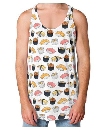 Cute Sushi AOP Loose Tank Top Single Side All Over Print-Loose Tank Top-TooLoud-White-Small-Davson Sales