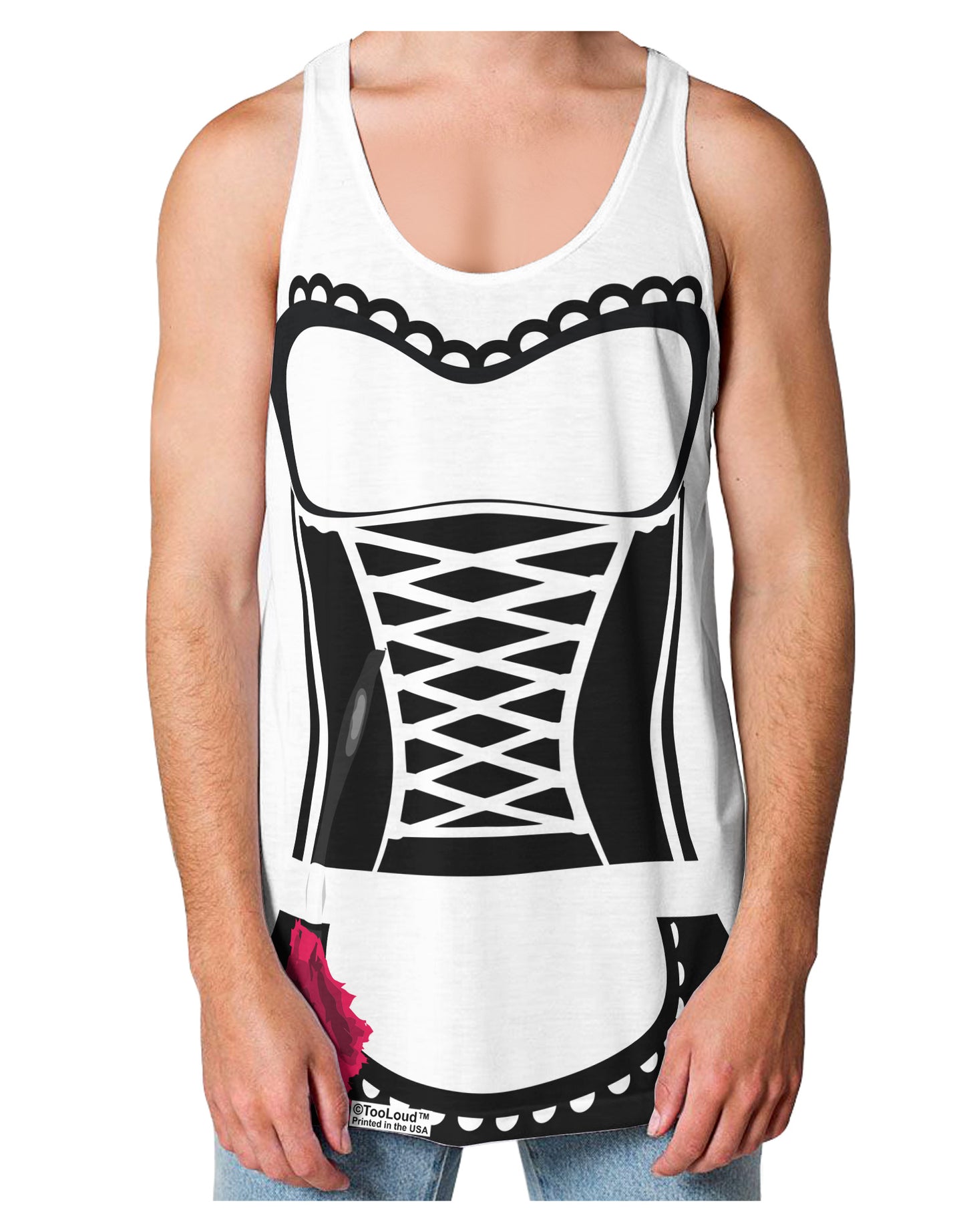 French Maid AOP Loose Tank Top Single Side All Over Print-Loose Tank Top-TooLoud-White-Small-Davson Sales