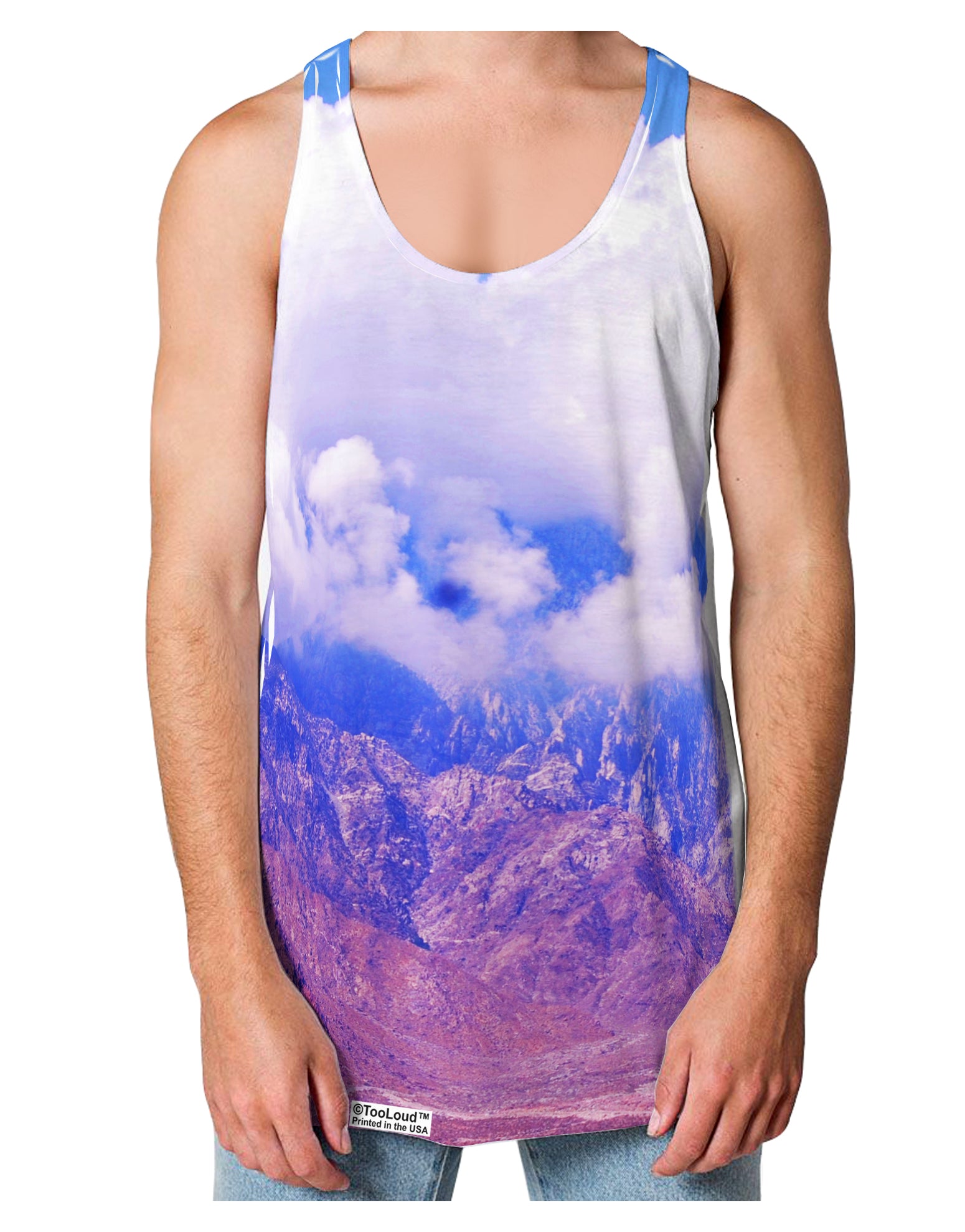 California Mountainscape Loose Tank Top Single Side All Over Print-Loose Tank Top-TooLoud-White-Small-Davson Sales