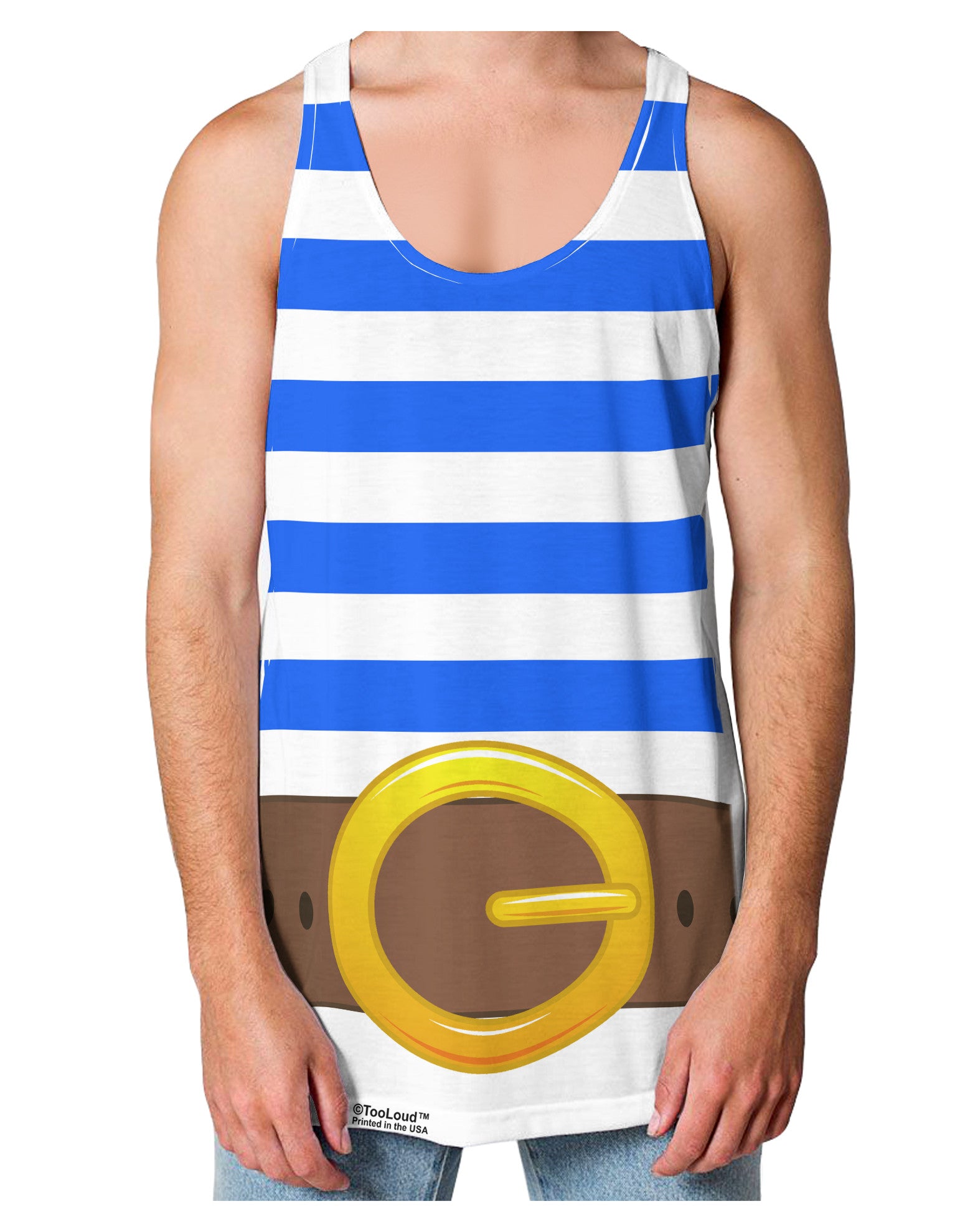 Pirate Crew Costume - Blue Loose Tank Top Single Side All Over Print-Loose Tank Top-TooLoud-White-Small-Davson Sales