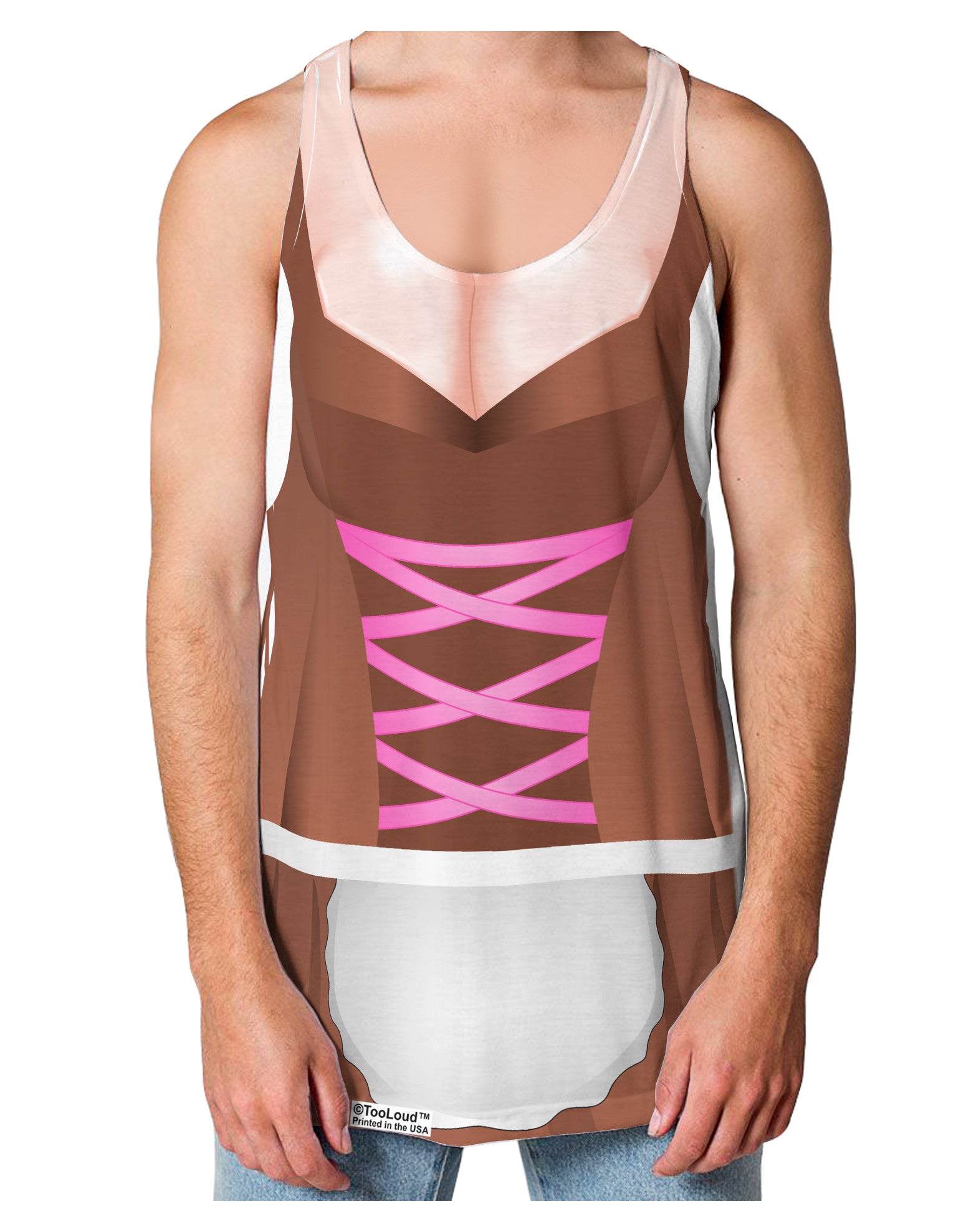 Sexy Dirndl Costume Brown Loose Tank Top Single Side All Over Print-Loose Tank Top-TooLoud-White-Small-Davson Sales