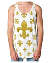 Gold Fleur De Lis AOP Loose Tank Top Single Side All Over Print by TooLoud-Loose Tank Top-TooLoud-White-Small-Davson Sales