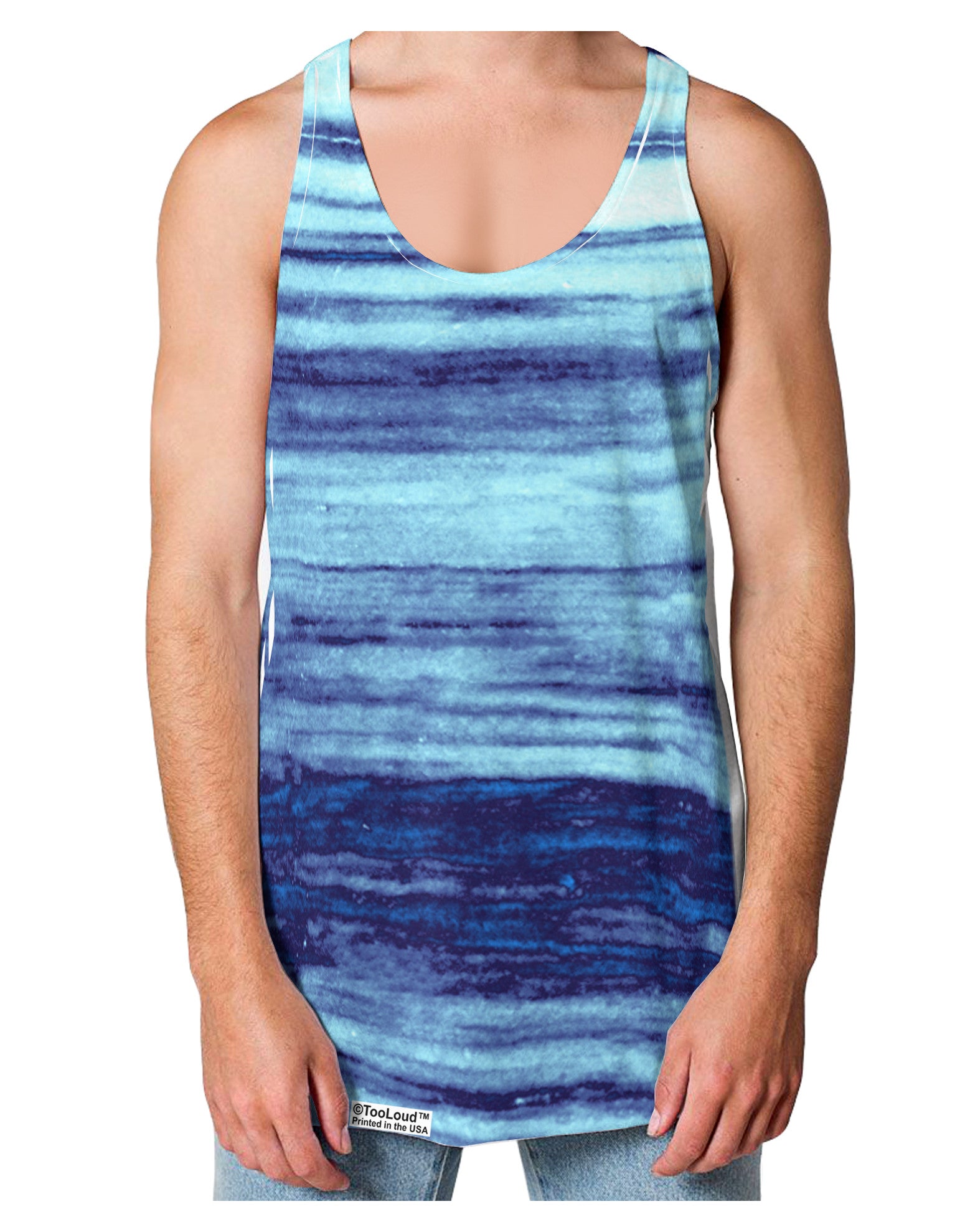 Lost at Sea Abstract Loose Tank Top Single Side All Over Print by-Loose Tank Top-TooLoud-White-Small-Davson Sales