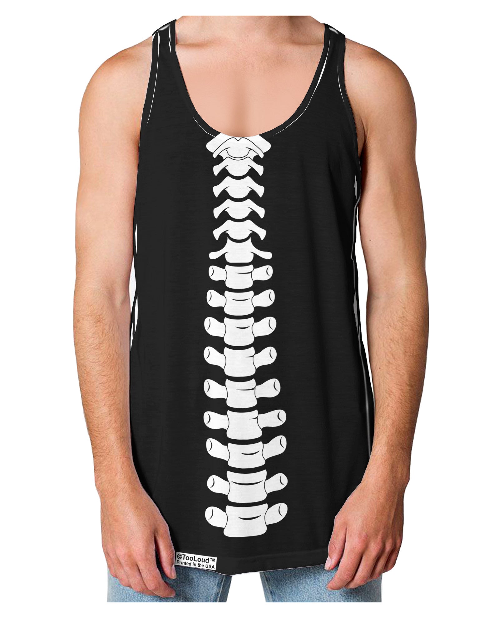 Spine AOP Loose Tank Top Dual Sided All Over Print-Loose Tank Top-TooLoud-White-Small-Davson Sales