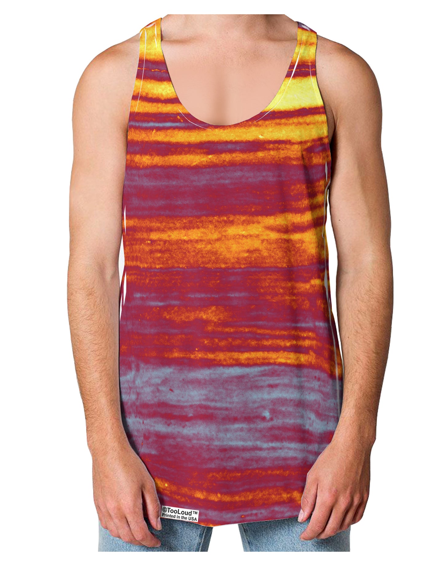 Ocean Sunset Abstract Loose Tank Top Dual Sided All Over Print by-Loose Tank Top-TooLoud-White-Small-Davson Sales