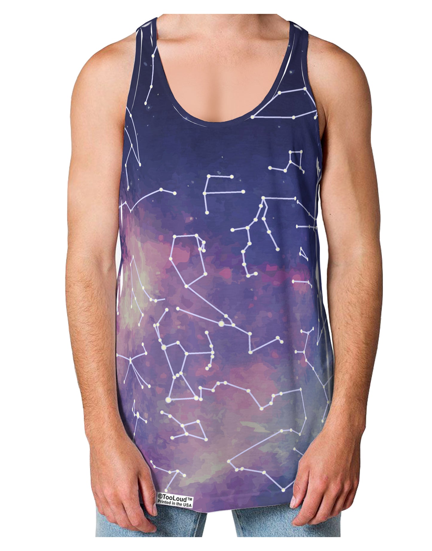 Constellations Color All Over Loose Tank Top Dual Sided All Over Print-Loose Tank Top-TooLoud-White-Small-Davson Sales