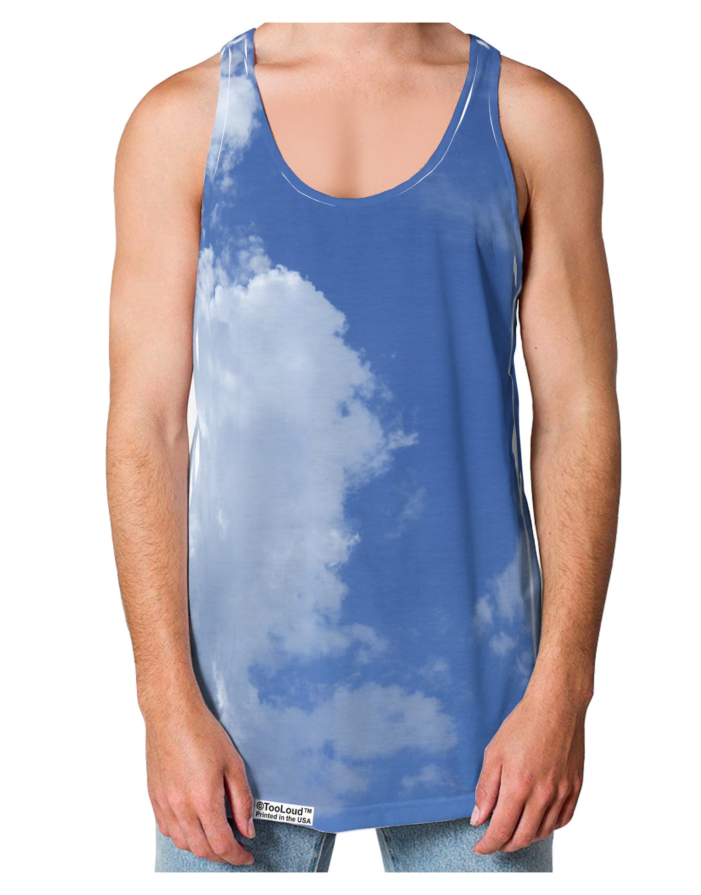 Clouds All Over Loose Tank Top Dual Sided All Over Print-Loose Tank Top-TooLoud-White-Small-Davson Sales