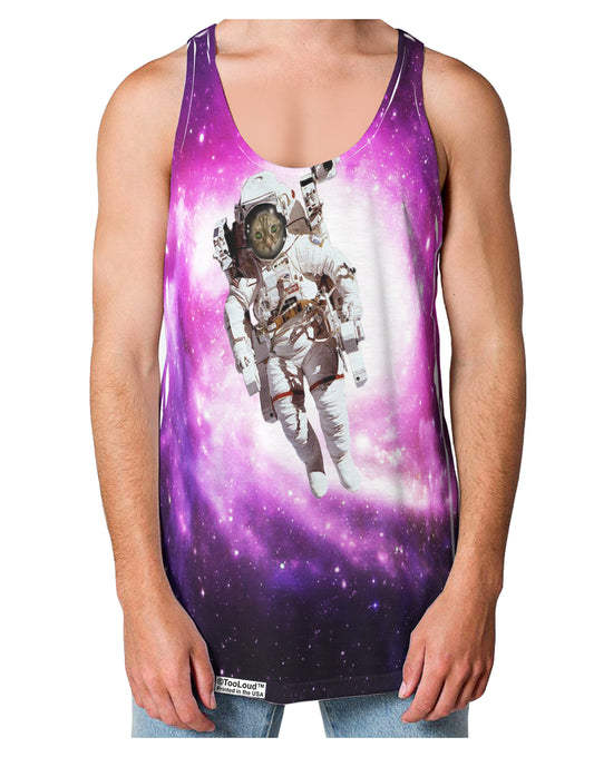 Astronaut Cat AOP Loose Tank Top Dual Sided All Over Print-Loose Tank Top-TooLoud-White-Small-Davson Sales