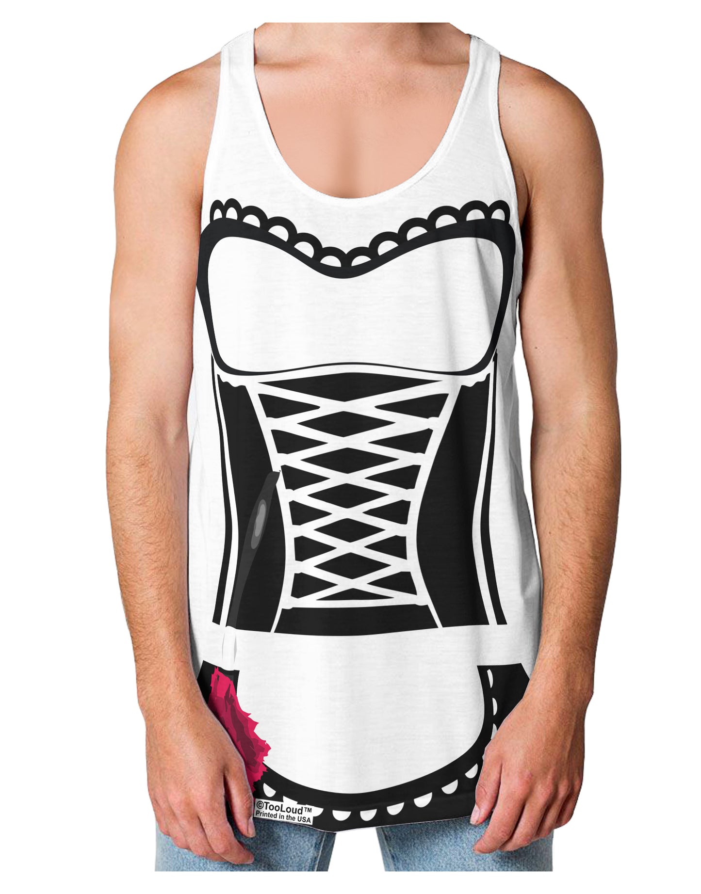French Maid AOP Loose Tank Top Dual Sided All Over Print-Loose Tank Top-TooLoud-White-Small-Davson Sales
