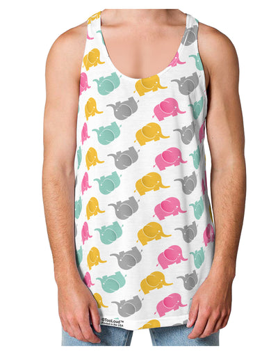 Cute Baby Elephants AOP Loose Tank Top Dual Sided All Over Print-Loose Tank Top-TooLoud-White-Small-Davson Sales