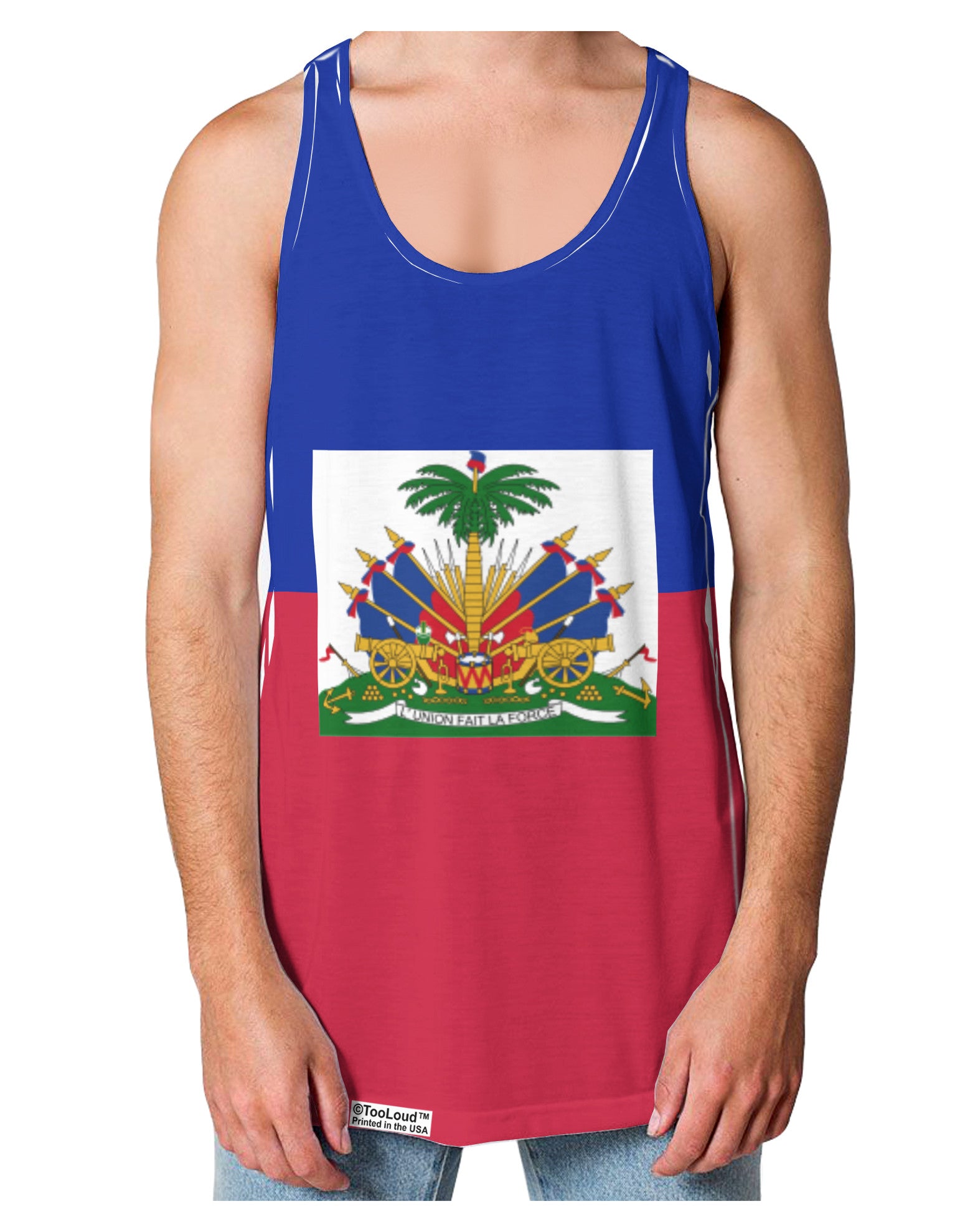 Haiti Flag AOP Loose Tank Top Dual Sided All Over Print-Loose Tank Top-TooLoud-White-Small-Davson Sales