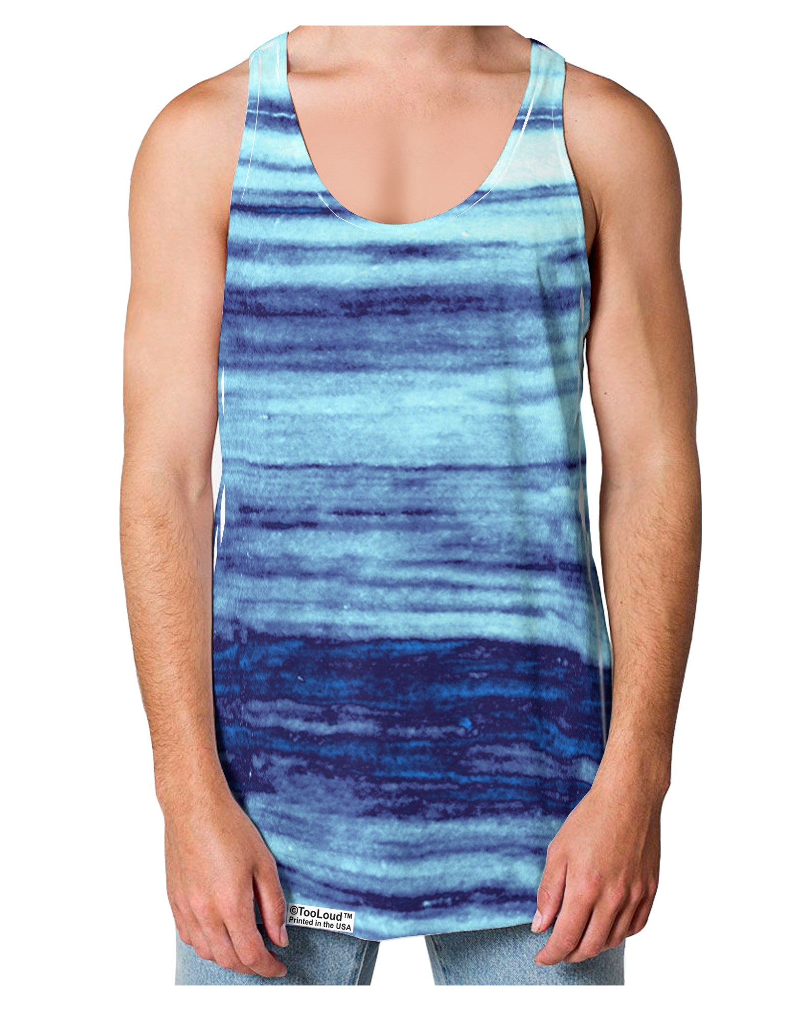 Lost at Sea Abstract Loose Tank Top Dual Sided All Over Print by-Loose Tank Top-TooLoud-White-Small-Davson Sales