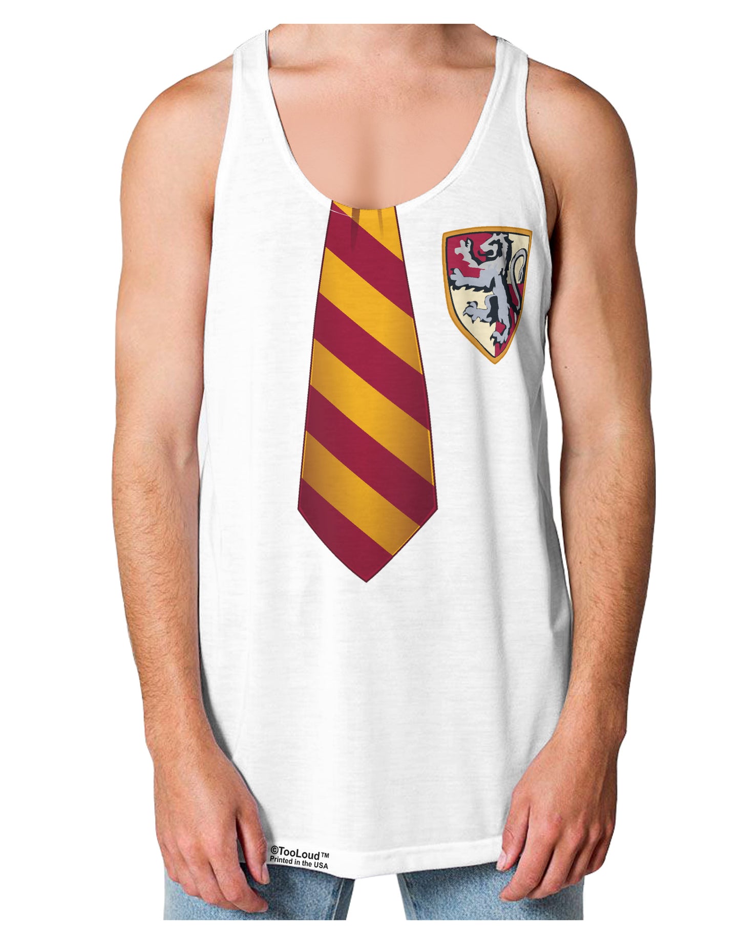 TooLoud Wizard Uniform Red and Yellow Loose Tank Top Dual Sided All Over Print-Loose Tank Top-TooLoud-White-Small-Davson Sales