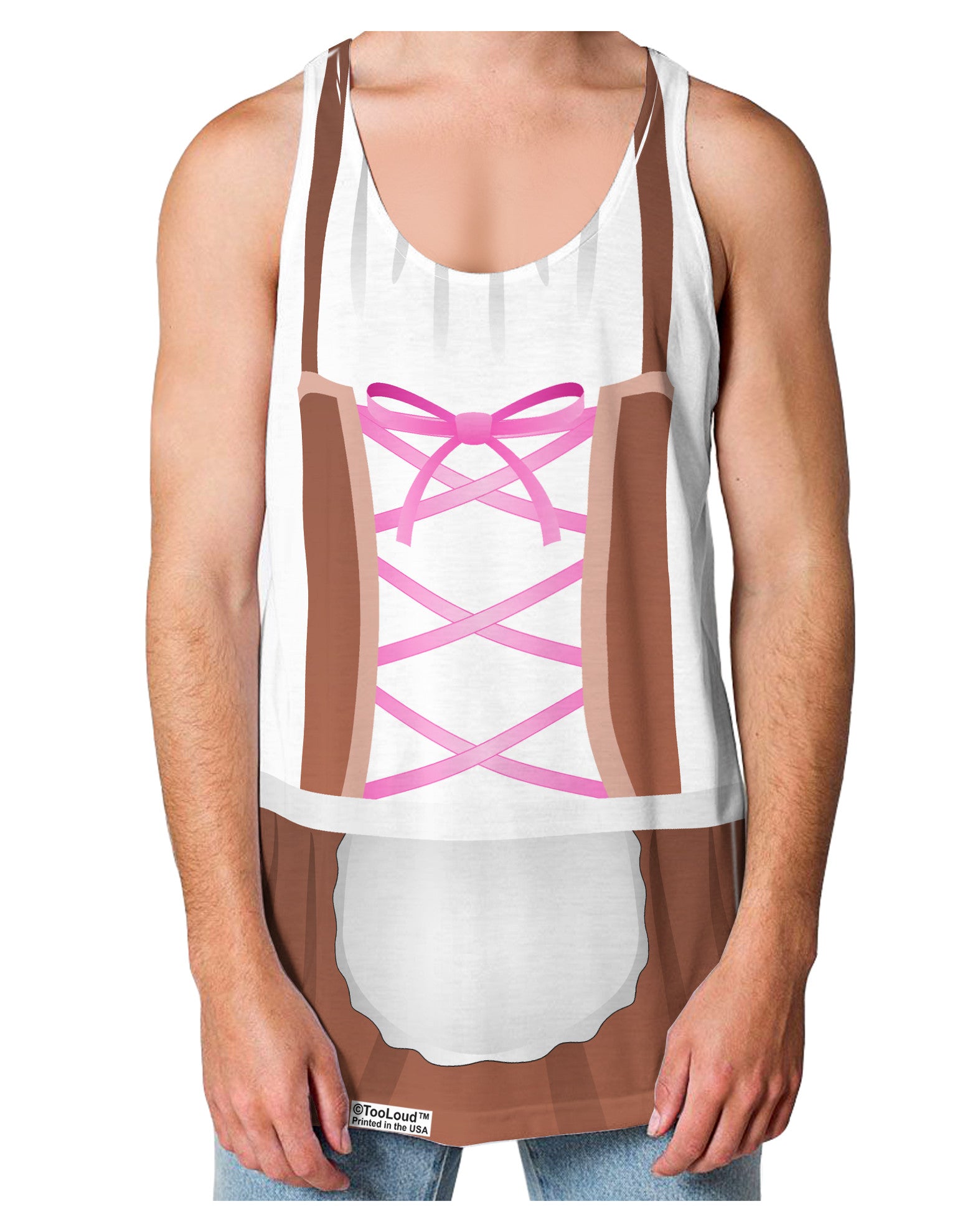 Dirndl Costume Brown Loose Tank Top Dual Sided All Over Print-Loose Tank Top-TooLoud-White-Small-Davson Sales