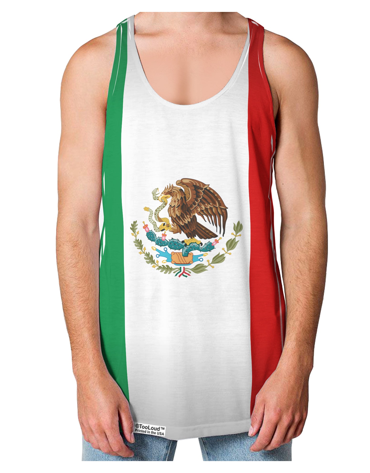 Mexico Flag AOP Loose Tank Top Dual Sided All Over Print-Loose Tank Top-TooLoud-White-Small-Davson Sales