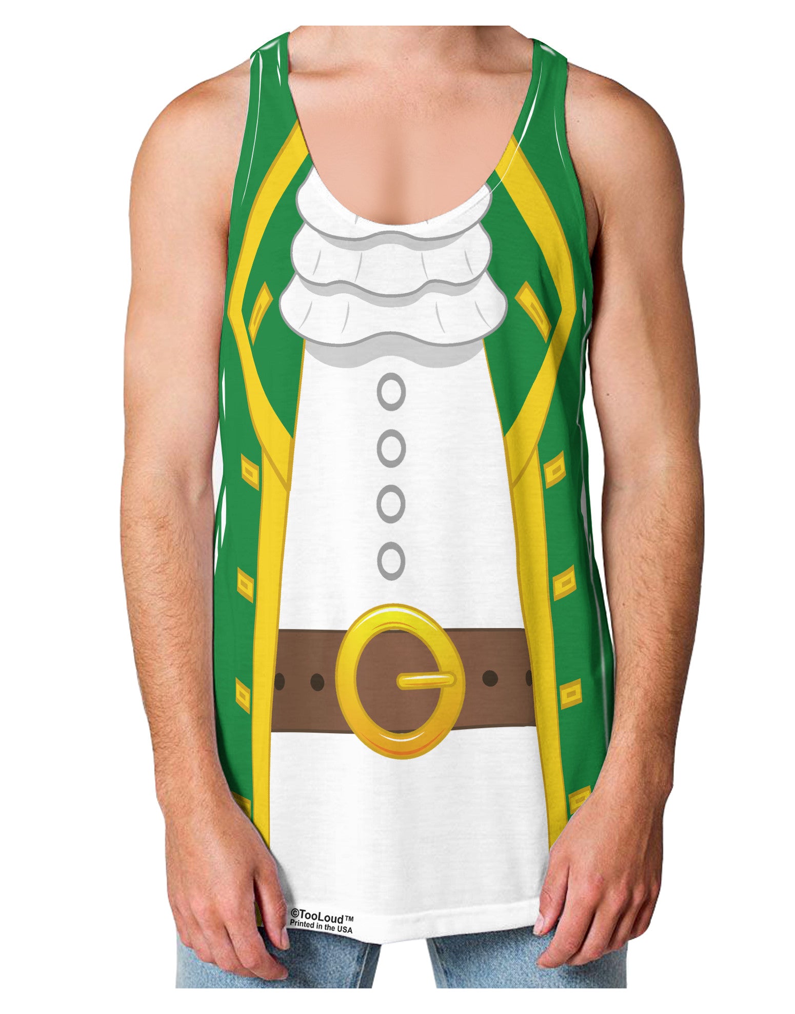 Pirate Captain Costume - Green Loose Tank Top Dual Sided All Over Print-Loose Tank Top-TooLoud-White-Small-Davson Sales
