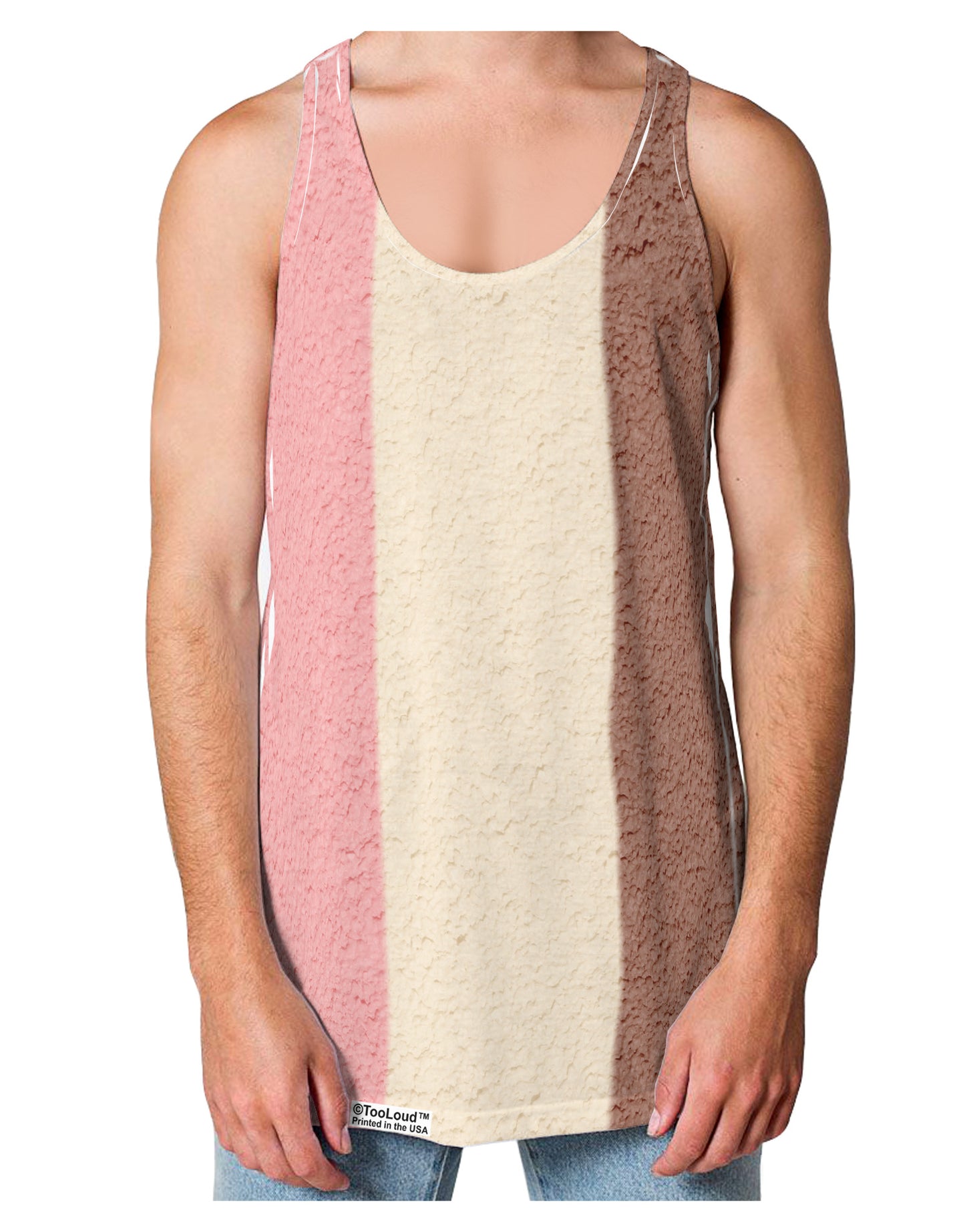Vertical Neapolitan Ice Cream Loose Tank Top Dual Sided All Over Print by-Loose Tank Top-TooLoud-White-Small-Davson Sales