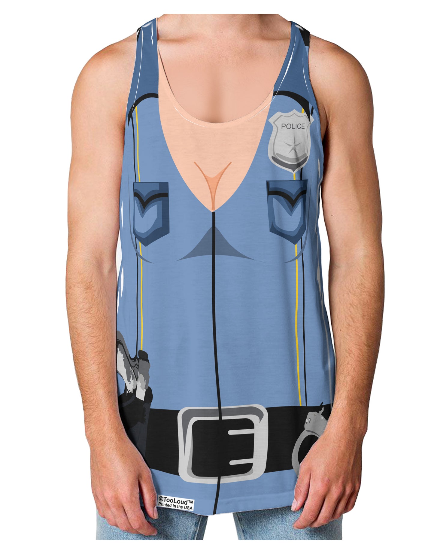 Sexy Cop AOP Loose Tank Top Dual Sided All Over Print-Loose Tank Top-TooLoud-White-Small-Davson Sales