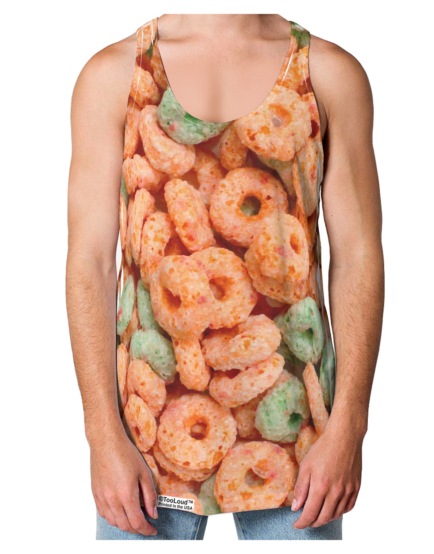 Orange and Green Cereal All Over Loose Tank Top Dual Sided All Over Print-Loose Tank Top-TooLoud-White-Small-Davson Sales