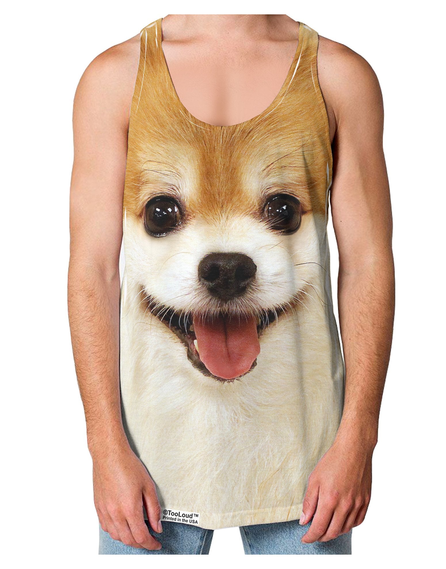 Adorable Pomeranian 1 Loose Tank Top Dual Sided All Over Print-Loose Tank Top-TooLoud-Tan-Small-Davson Sales