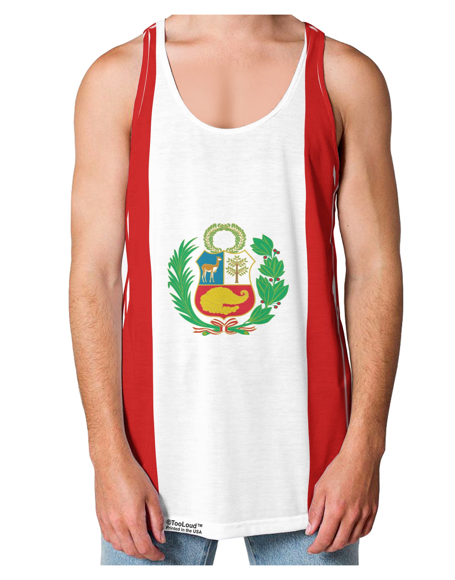Peru Flag AOP Loose Tank Top Dual Sided All Over Print-Loose Tank Top-TooLoud-White-Small-Davson Sales