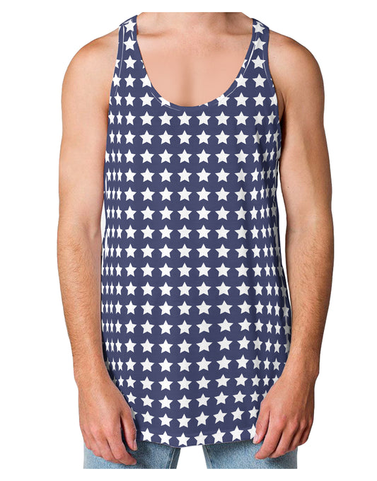 Americana Stars Pattern Loose Tank Top Dual Sided All Over Print-Loose Tank Top-TooLoud-White-Small-Davson Sales
