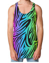 Rainbow Zebra Print Loose Tank Top Dual Sided All Over Print-Loose Tank Top-TooLoud-White-Small-Davson Sales