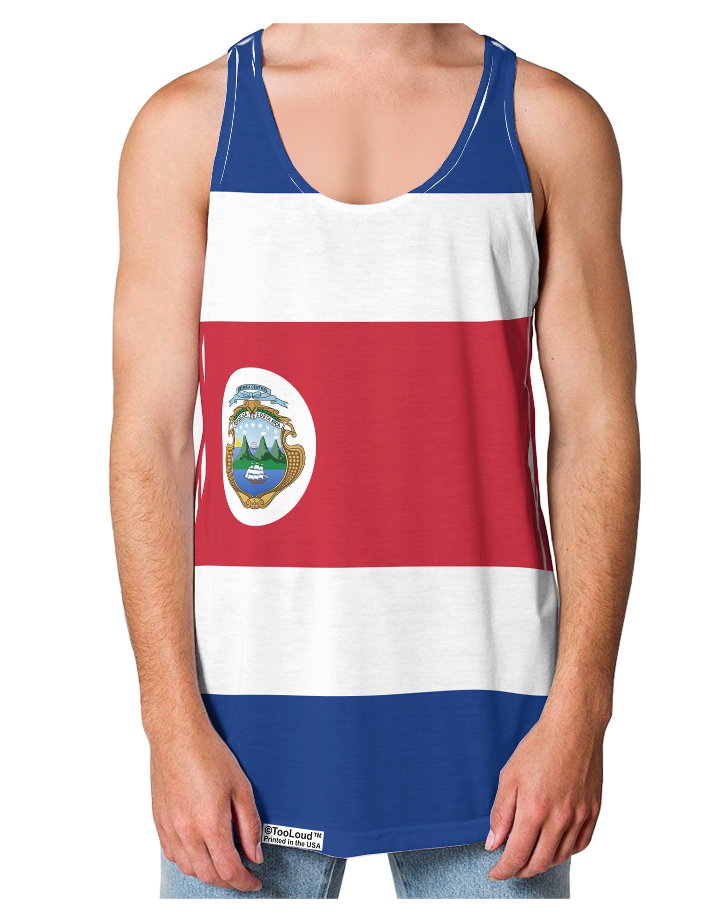 Costa Rica Flag AOP Loose Tank Top Dual Sided All Over Print-Loose Tank Top-TooLoud-White-Small-Davson Sales