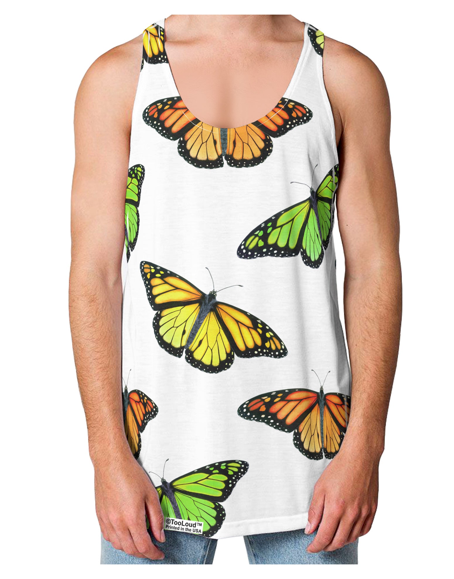 Monarch Butterflies AOP Loose Tank Top Dual Sided All Over Print-Loose Tank Top-TooLoud-White-Small-Davson Sales