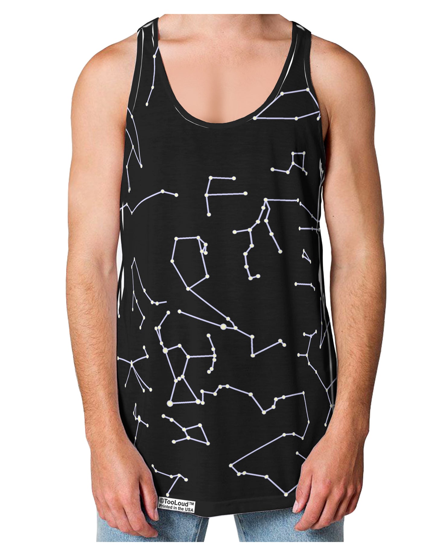 Constellations Black All Over Loose Tank Top Dual Sided All Over Print-Loose Tank Top-TooLoud-White-Small-Davson Sales