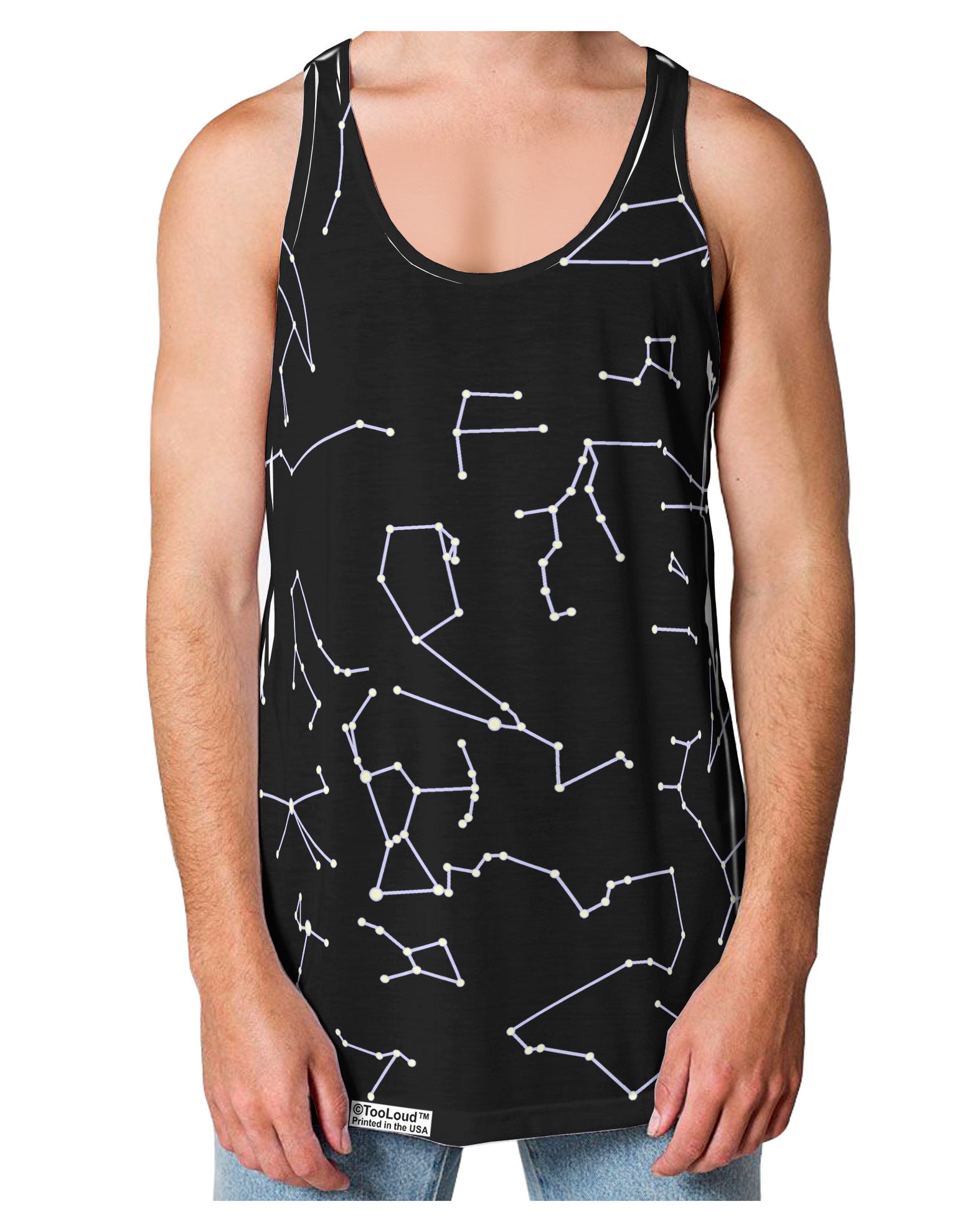 Constellations Black All Over Loose Tank Top Dual Sided All Over Print-Loose Tank Top-TooLoud-White-Small-Davson Sales