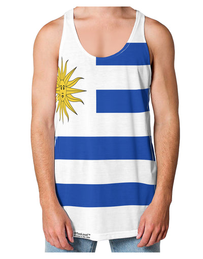 TooLoud Uruguay Flag AOP Loose Tank Top Dual Sided-Mens-LooseTanktops-TooLoud-White-Small-Davson Sales