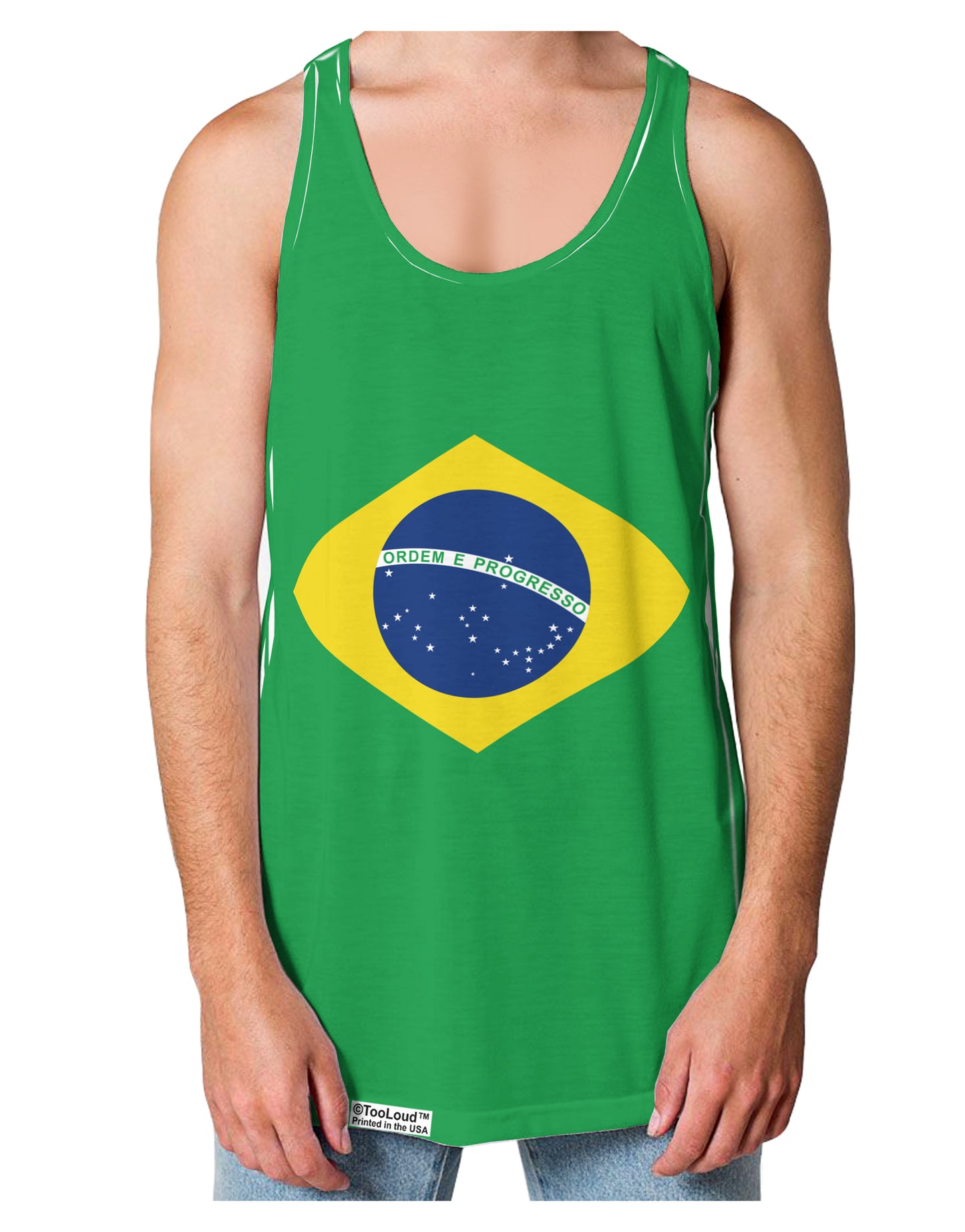Brazil Flag AOP Loose Tank Top Dual Sided All Over Print-Loose Tank Top-TooLoud-White-Small-Davson Sales
