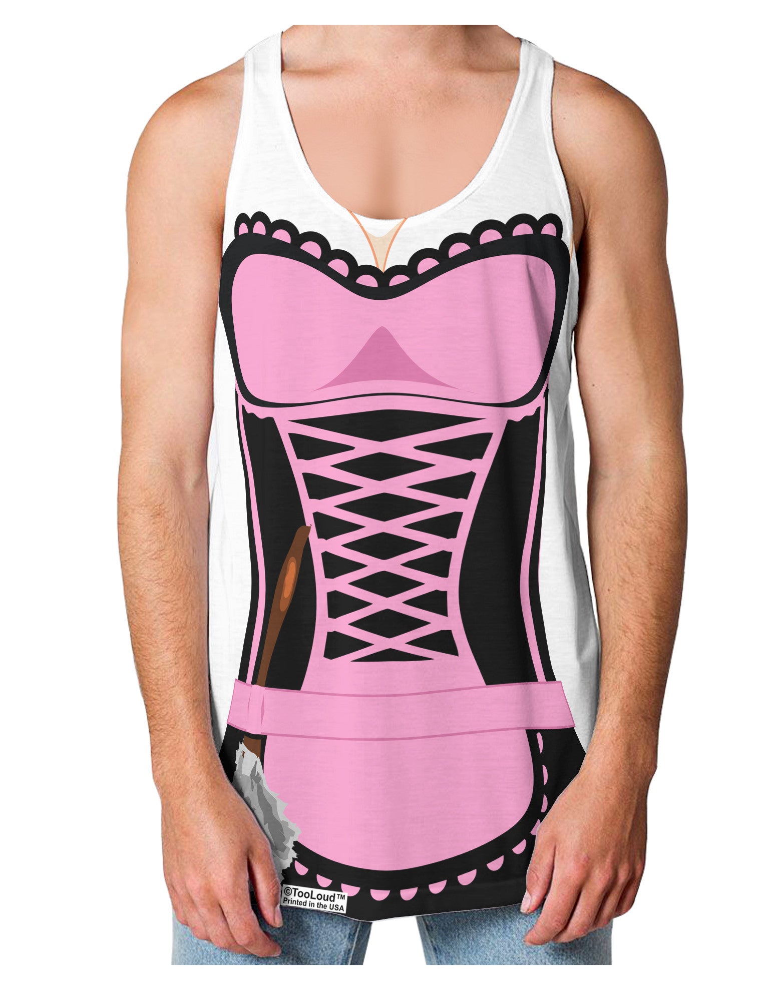 French Maid Pink AOP Loose Tank Top Dual Sided All Over Print-Loose Tank Top-TooLoud-White-Small-Davson Sales