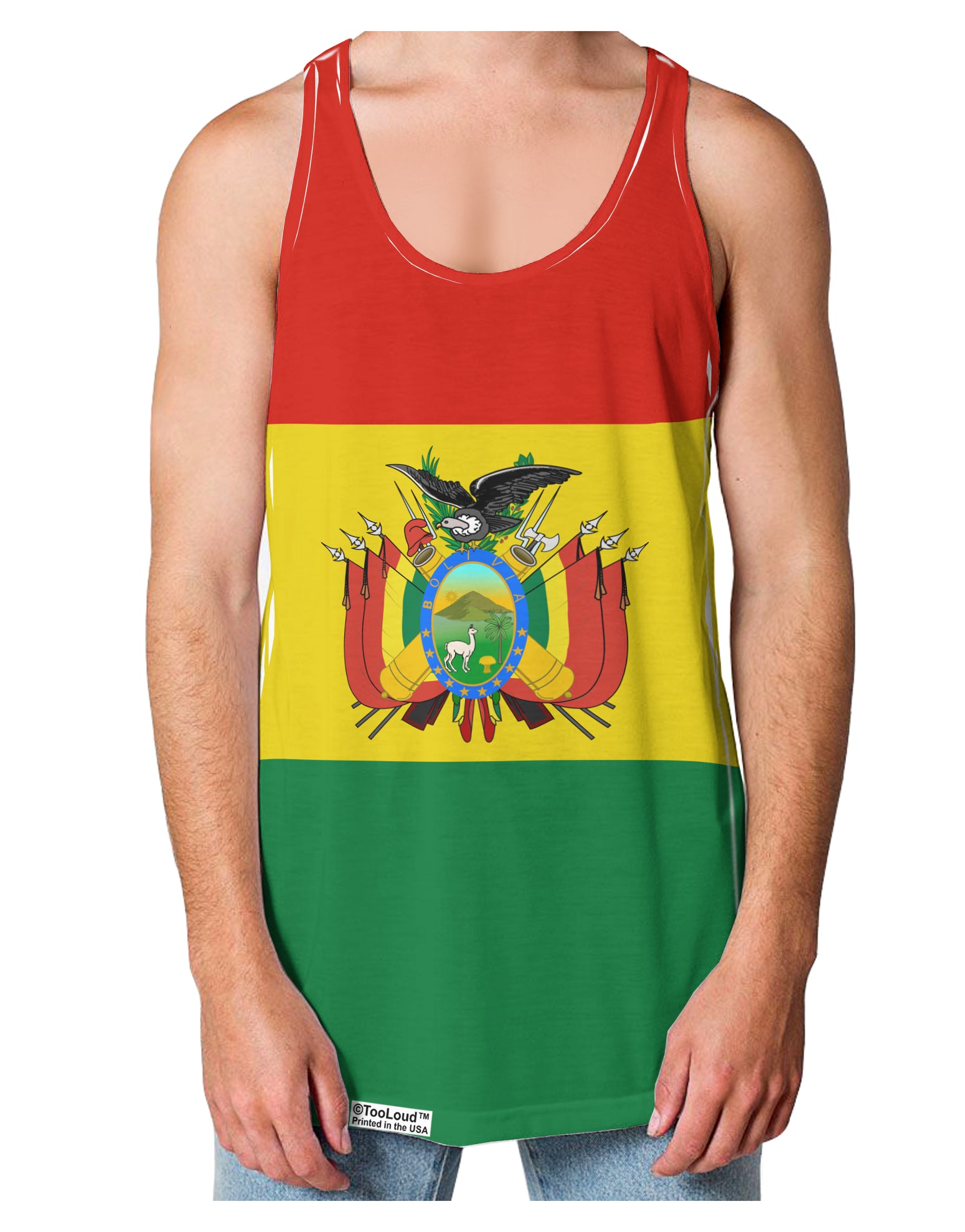 Bolivia Flag AOP Loose Tank Top Dual Sided All Over Print-Loose Tank Top-TooLoud-White-Small-Davson Sales