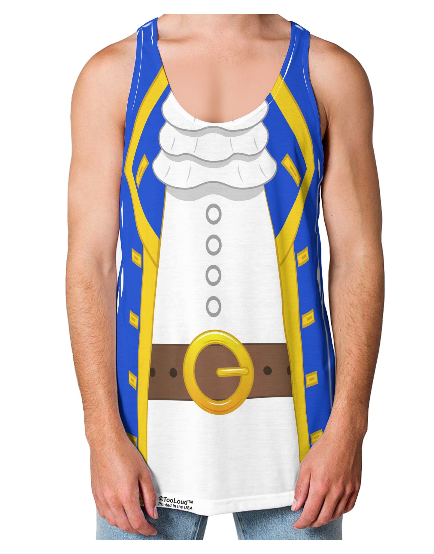 Pirate Captain Costume - Blue Loose Tank Top Dual Sided All Over Print-Loose Tank Top-TooLoud-White-Small-Davson Sales