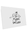 TooLoud Pugs Not Drugs 10 Pack of 6x4 Inch Postcards-Postcards-TooLoud-Davson Sales